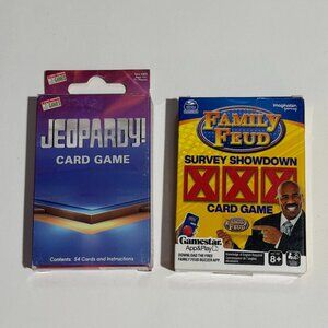 Lot of 2 Card Games Jeopardy Trivia & Family Feud